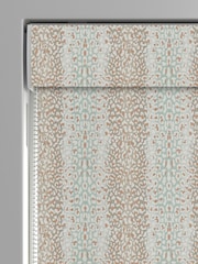 Duck Egg Blue Leopard Stripe Made to Measure Roman Blinds - Image 4 of 6