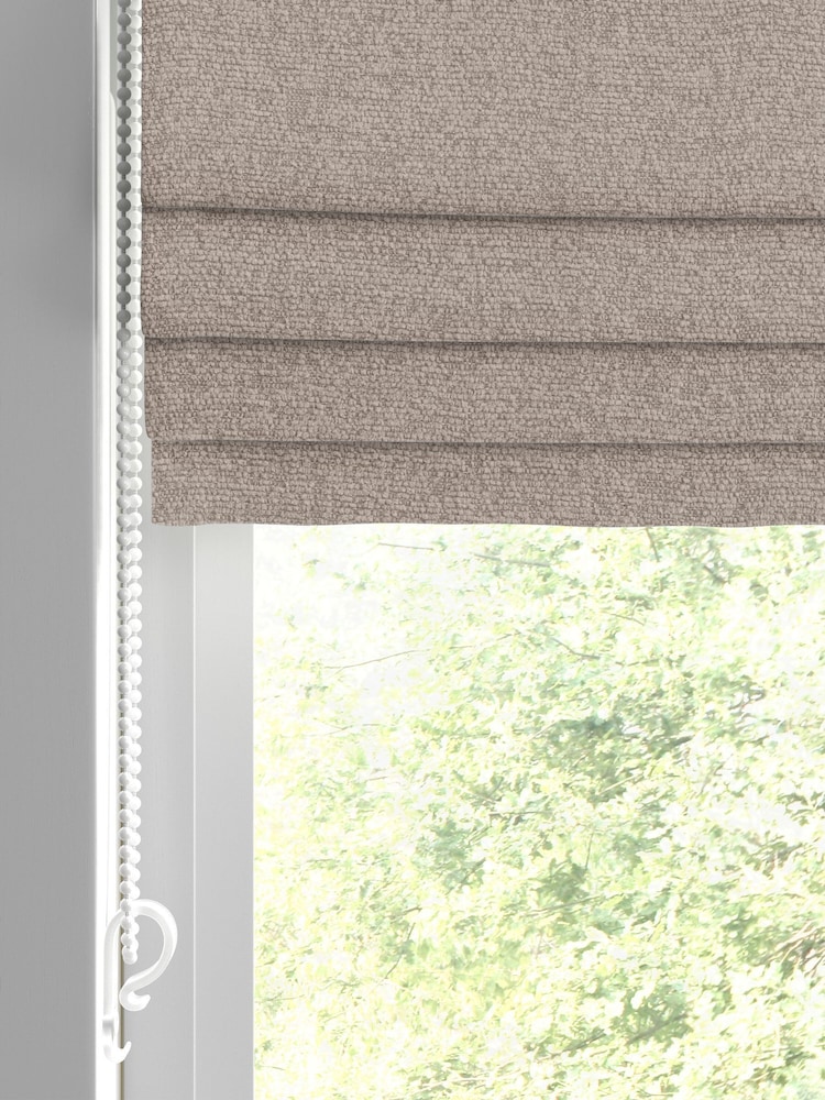 Natural Boucle Made to Measure Roman Blind - Image 2 of 6