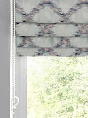 Blue Abstract Geo Jacquard Made to Measure Roman Blinds - Image 2 of 6