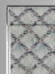 Blue Abstract Geo Jacquard Made to Measure Roman Blinds - Image 4 of 6