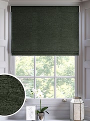 Green Boucle Made to Measure Roman Blinds - Image 1 of 6