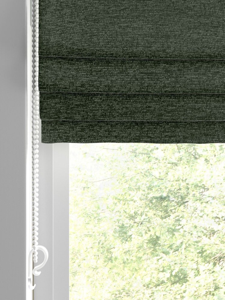 Green Boucle Made to Measure Roman Blinds - Image 2 of 6 Green Boucle Made to Measure Roman Blinds - Image 2 of 6