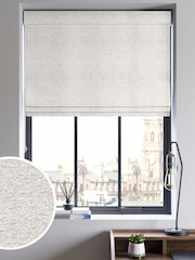 Grey Boucle Made to Measure Roman Blinds - Image 1 of 6