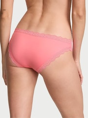Victoria's Secret Wild Salmon Pink Lace Trim Bikini Knickers - Image 2 of 2