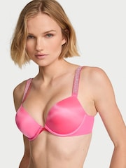 Victoria's Secret Bombshell Pink Add 2 Cups Push Up Bombshell Shine Strap Bra - Image 1 of 2