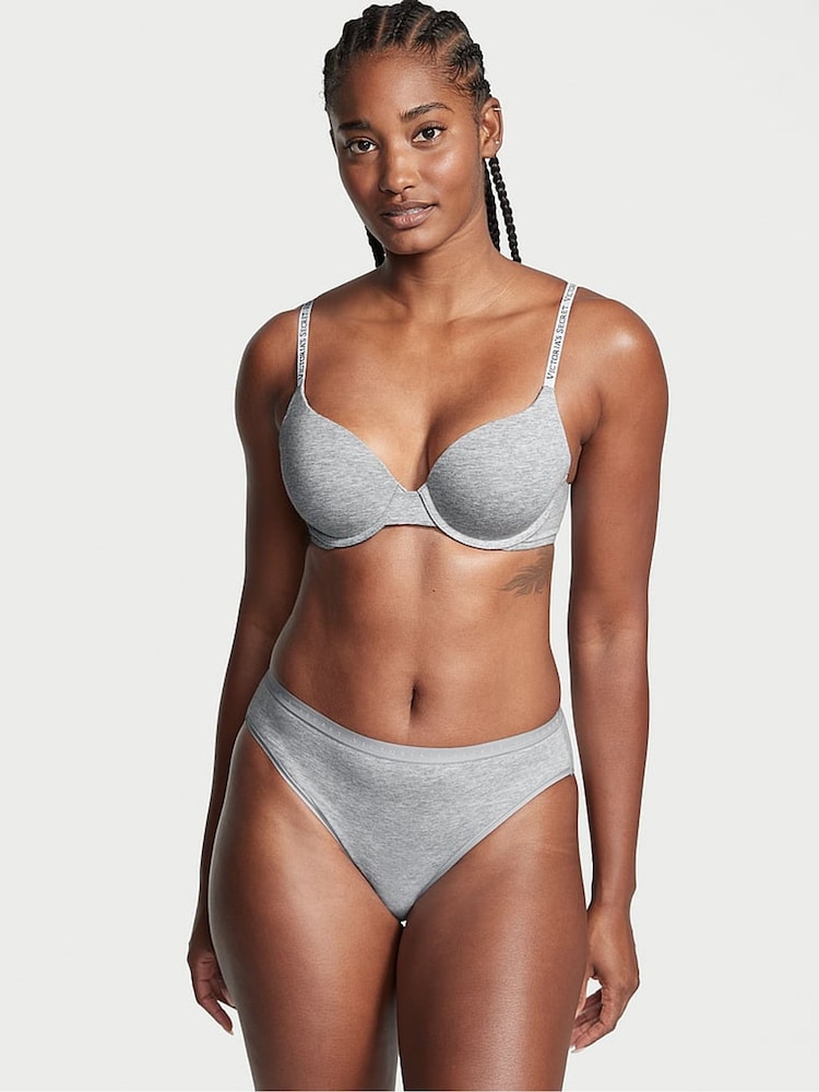 Victoria's Secret Grey/Black/Pink/Purple Brief 5 Pack Knickers - Image 2 of 3 Victoria's Secret Grey/Black/Pink/Purple Brief 5 Pack Knickers - Image 2 of 3