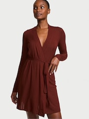 Victoria's Secret Cherrywood Brown  Modal Ultra Fine Short Robe - Image 1 of 3