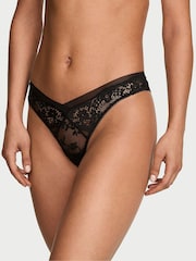 Victoria's Secret Black Brazilian Lace & Mesh Knickers - Image 1 of 2
