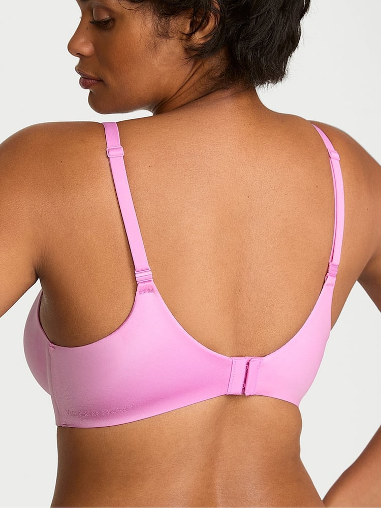 Victoria's Secret Lilac Shimmer Pink Lightly Lined Demi Flexfactor Bra - Image 3 of 3 Victoria's Secret Lilac Shimmer Pink Lightly Lined Demi Flexfactor Bra - Image 3 of 3