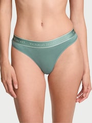 Victoria's Secret Arctic Green Thong Logo Knickers - Image 1 of 2