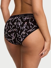 Victoria's Secret Black Key Ribbons Hipster Logo Knickers - Image 2 of 2