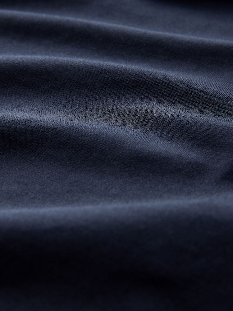 أزرق داكن - بلوزة كُم طويل بياقة وشاح - صورة 8 من 8