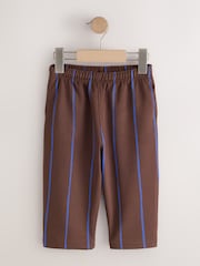 Blue/Brown Stripe Single Wide Leg Jersey Joggers (3mths-7yrs) - Image 1 of 4