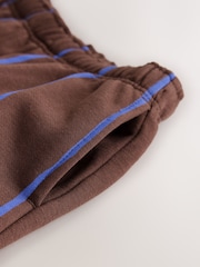 Blue/Brown Stripe Single Wide Leg Jersey Joggers (3mths-7yrs) - Image 3 of 4