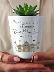 Personalised Highland Cow Plant Pot by PMC - Image 3 of 3