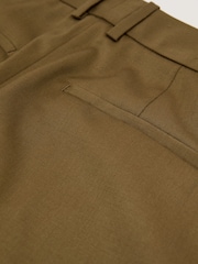 Reiss Khaki Adie Petite Wool-Blend Wide-Leg Trousers - Image 6 of 7