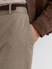 Reiss Neutral Adie Wool-Blend Wide-Leg Trousers - Image 4 of 6