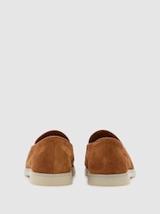 Reiss Camel Brown Harrison Suede Tassel Loafers - Image 5 of 6