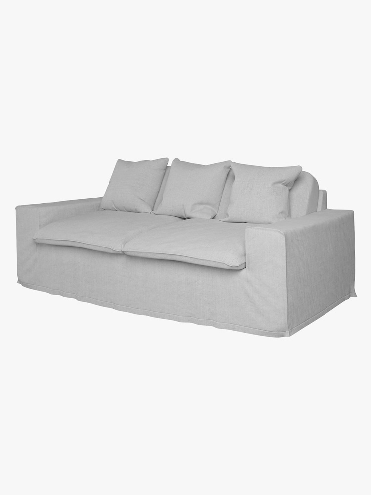 Abigail Ahern Light Grey Madison Mega 3 Seater Sofa - Image 4 of 4