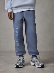 Castore Blue & Grey Oversized Hoodie and Joggers Set - Image 3 of 5