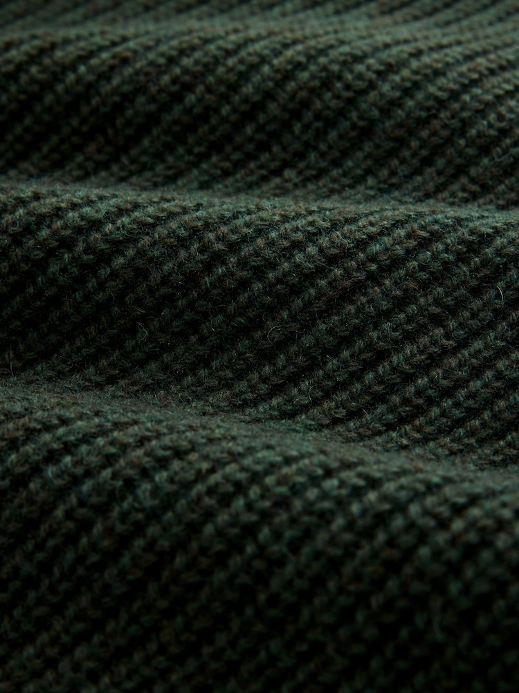 Green Signature Lambswool Rib Crew Neck Jumper - Image 9 of 9
