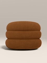 Cult Furniture Caramel Brown Chaplin Velvet Swivel Accent Chair - Image 5 of 8