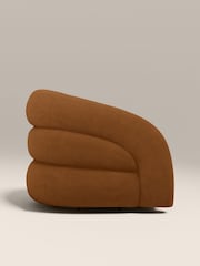 Cult Furniture Caramel Brown Chaplin Velvet Swivel Accent Chair - Image 7 of 8