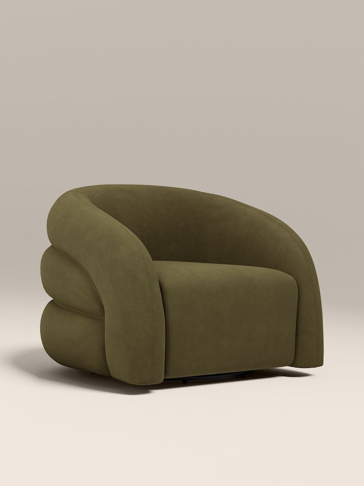 Cult Furniture Moss Green Chaplin Velvet Swivel Accent Chair - Image 2 of 8 Cult Furniture Moss Green Chaplin Velvet Swivel Accent Chair - Image 2 of 8