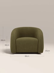 Cult Furniture Moss Green Chaplin Velvet Swivel Accent Chair - Image 4 of 8