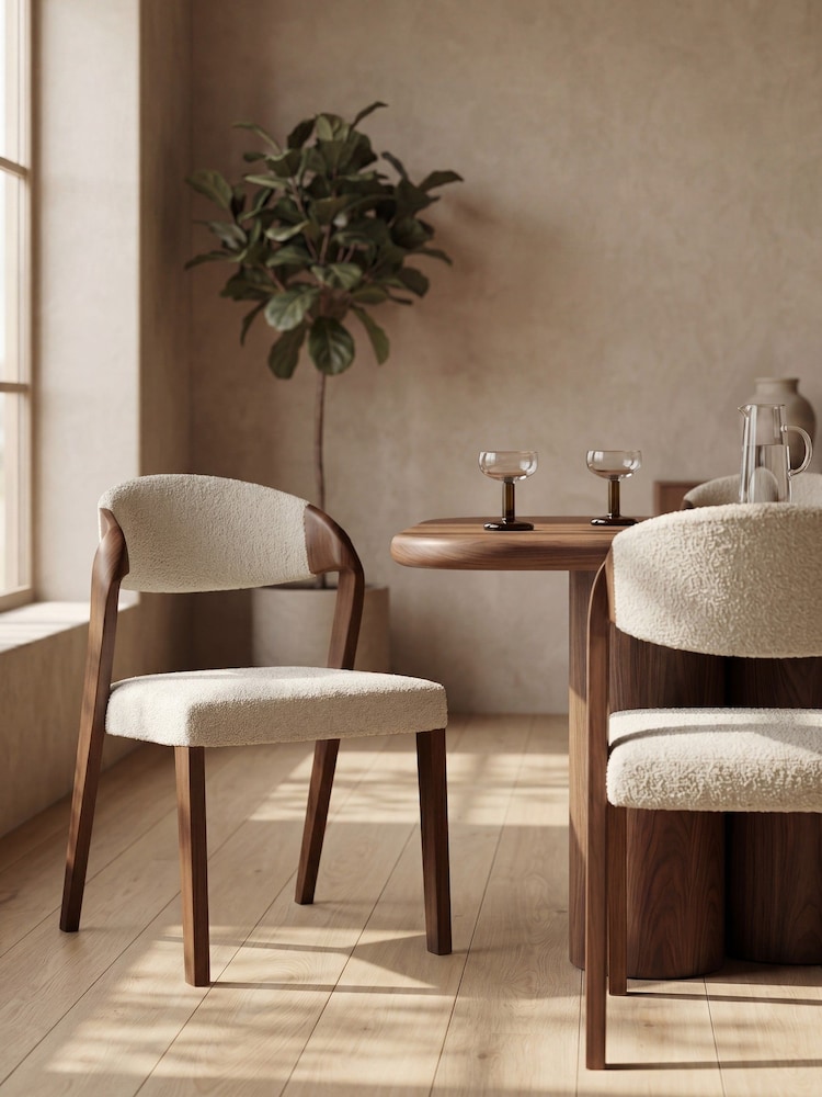 Cult Furniture Speckled Stone Kennedy Boucle Dining Chair - Image 1 of 8