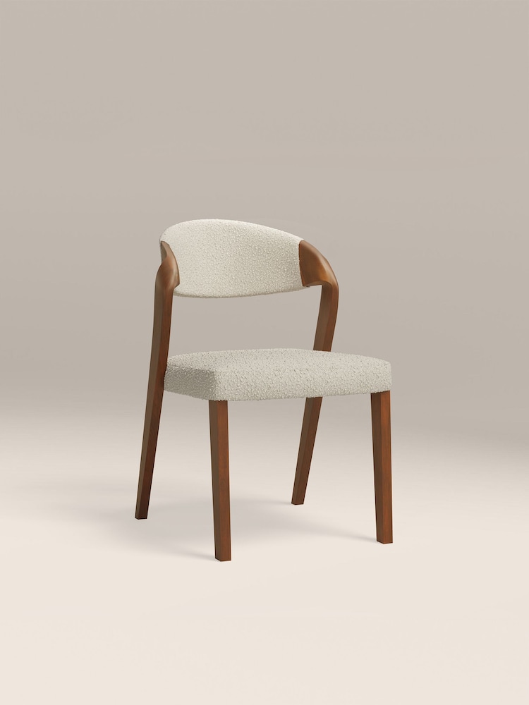 Cult Furniture Speckled Stone Kennedy Boucle Dining Chair - Image 2 of 8