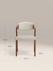 Cult Furniture Speckled Stone Kennedy Boucle Dining Chair - Image 3 of 8