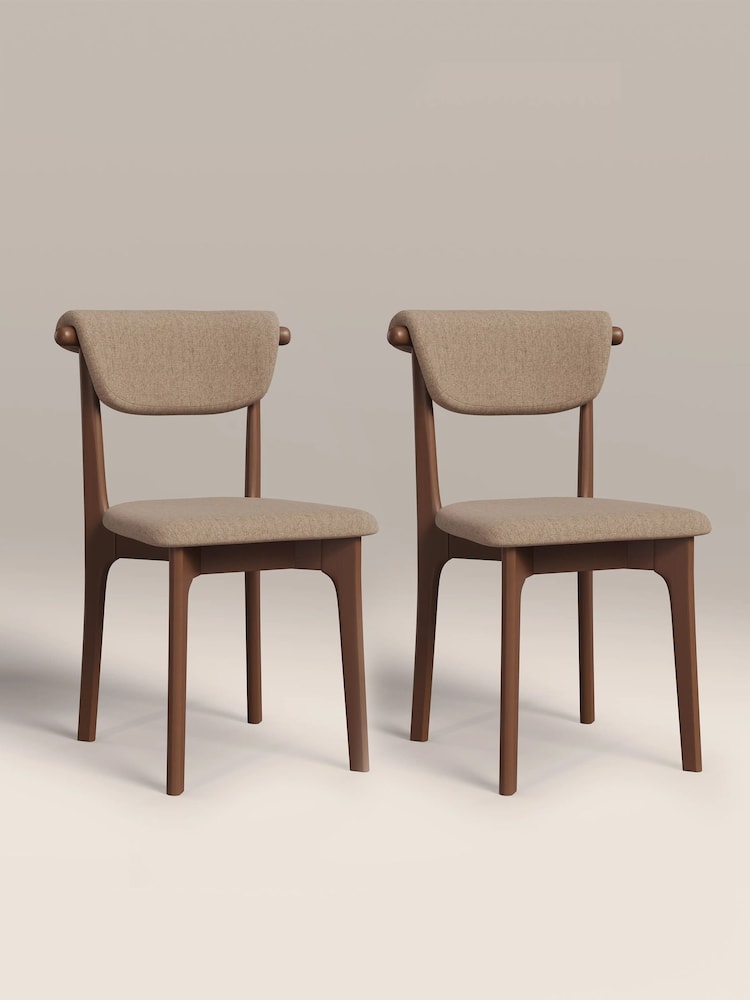 Cult Furniture Set of 2 Latte Nobu Dining Chairs - Image 2 of 8 Cult Furniture Set of 2 Latte Nobu Dining Chairs - Image 2 of 8