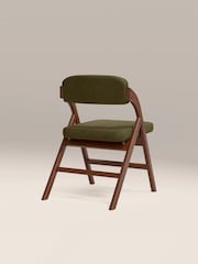 Cult Furniture Moss Green Velvet Nomad Folding Dining Chair - Image 7 of 9