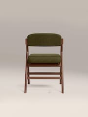 Cult Furniture Moss Green Velvet Nomad Folding Dining Chair - Image 8 of 9