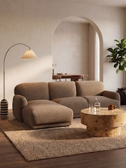 Cult Furniture Speckled Cappuccino Cloud Boucle Left Hand Chaise Sofa - Image 1 of 8