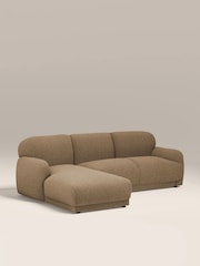 Cult Furniture Speckled Cappuccino Cloud Boucle Left Hand Chaise Sofa - Image 3 of 8