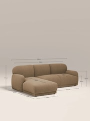 Cult Furniture Speckled Cappuccino Cloud Boucle Left Hand Chaise Sofa - Image 4 of 8