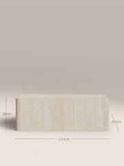 Cult Furniture Natural Sabel Rectangle Stone Coffee Table - Image 4 of 6