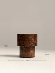 Cult Furniture Walnut Dalton Round Wooden Side Table - Image 3 of 7