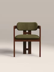 Cult Furniture Moss Green Hallie Velvet Carver Dining Chair - Image 3 of 8