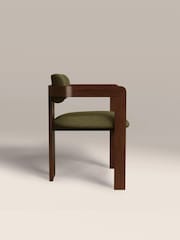 Cult Furniture Moss Green Hallie Velvet Carver Dining Chair - Image 5 of 8
