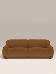 Cult Furniture Caramel Brown Velvet Cloud 3 Seat Sofa - Image 2 of 8