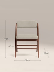 Cult Furniture Speckled Stone Boucle Nomad Folding Dining Chair - Image 4 of 9