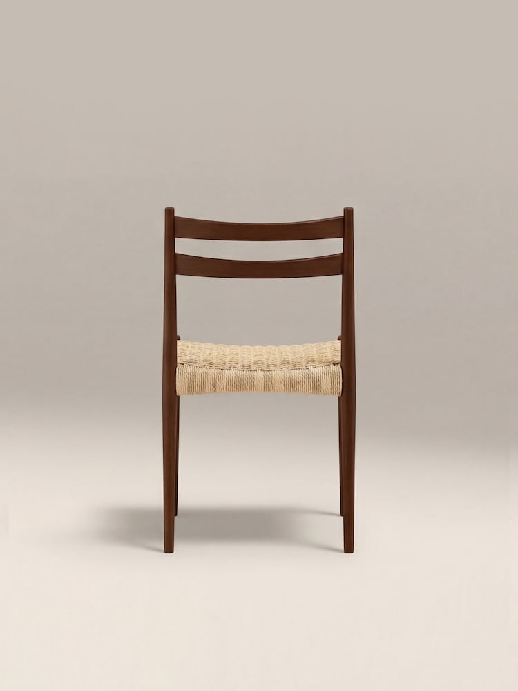 Cult Furniture Set of 2 Natural & Walnut Caleb Wooden And Weave Dining Chairs - Image 6 of 6 Cult Furniture Set of 2 Natural & Walnut Caleb Wooden And Weave Dining Chairs - Image 6 of 6