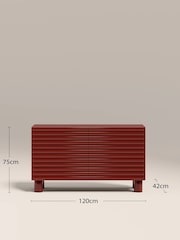 Cult Furniture High Gloss Burgundy Raphael 2 Door Sideboard - Image 4 of 7