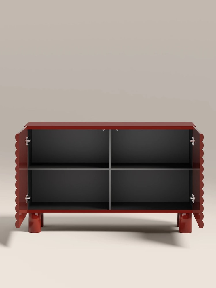 Cult Furniture High Gloss Burgundy Raphael 2 Door Sideboard - Image 7 of 7 Cult Furniture High Gloss Burgundy Raphael 2 Door Sideboard - Image 7 of 7