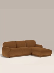 Cult Furniture Caramel Brown Cloud Velvet Right Hand Chaise Sofa - Image 3 of 8