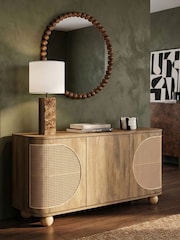 Cult Furniture Oak Effect Una Wooden 3 Door Sideboard - Image 1 of 6