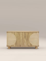 Cult Furniture Oak Effect Una Wooden 3 Door Sideboard - Image 2 of 6